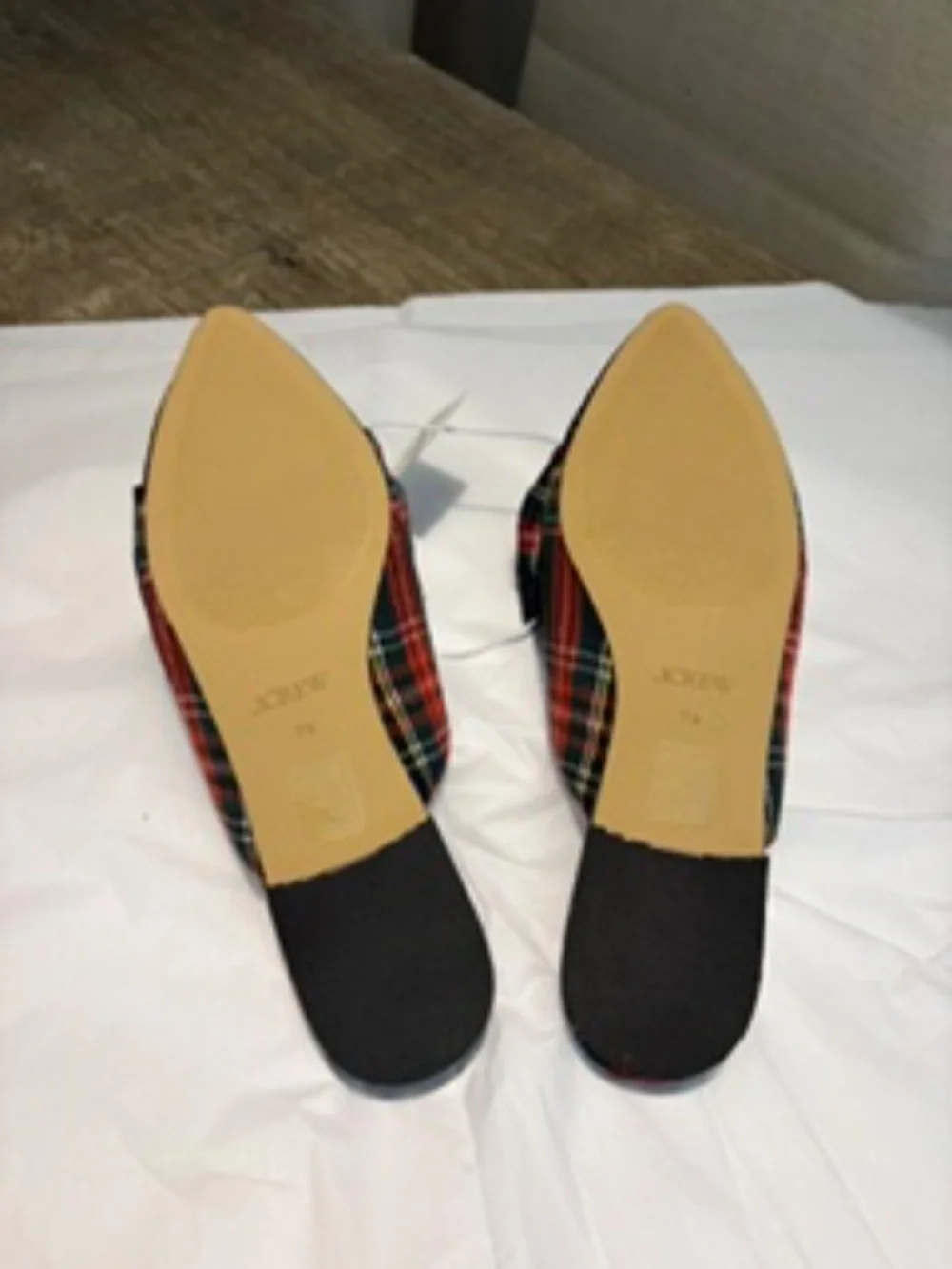 J. CREW Tartan slip-on mules, Size 7.5